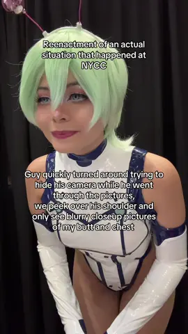 Before you go on to blame me for wearing a revealing cosplay, remember that its not that hard to be a decent human being and not be a creep. Just because im wearing a costume, it doesnt give you the right to take unsolicited photos of my body like that. Cosplay is not consent.  I would like to thank the Okarun and Seiko cosplayers who noticed what was going on and stood with me while this was happening. Bless you angels ❤️ #creep #newyorkcomiccon #nycc #dandadan #storytime 