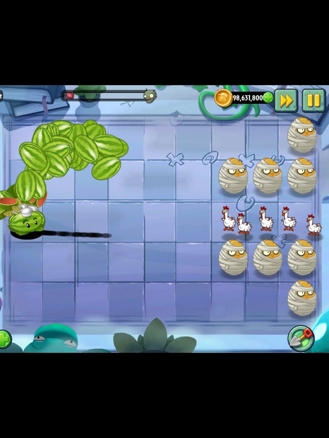 PvZ 2 - Plants Level 1 x100 Vs Team Chicken Zombies Level 30 #msgames #pvz2 #plantsvszombies2 #pvz #plantsvszombies