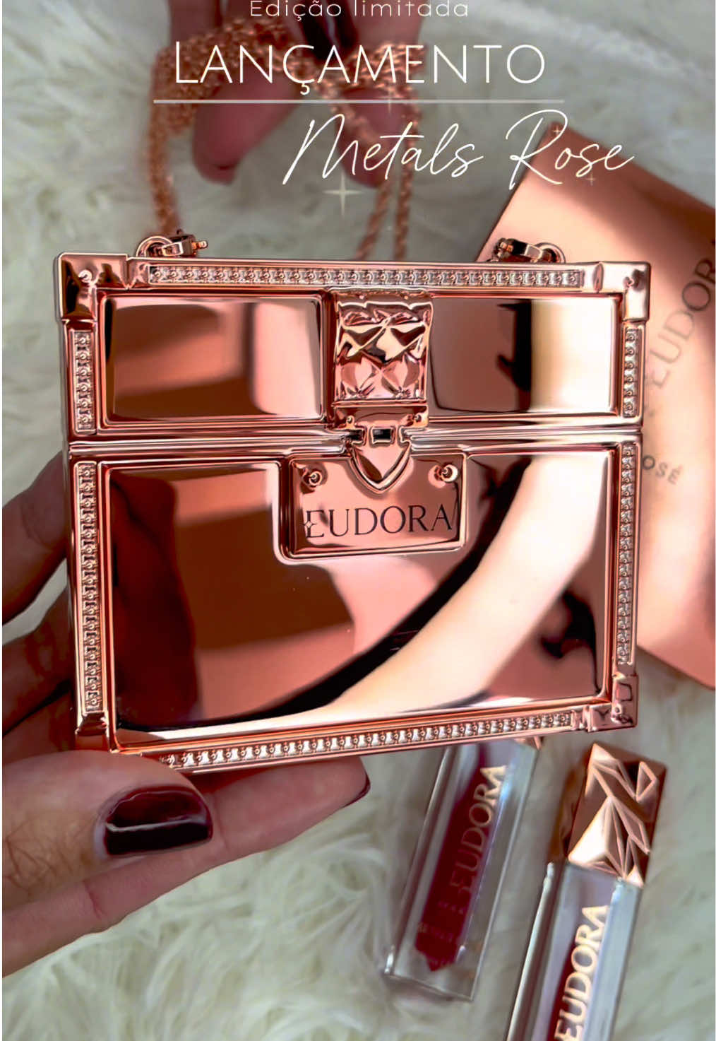 Lançamento Coleção Metals Rosé Eudora 😍💕  #lancamento #metalsrose #eudora #maquiagem #fyp 