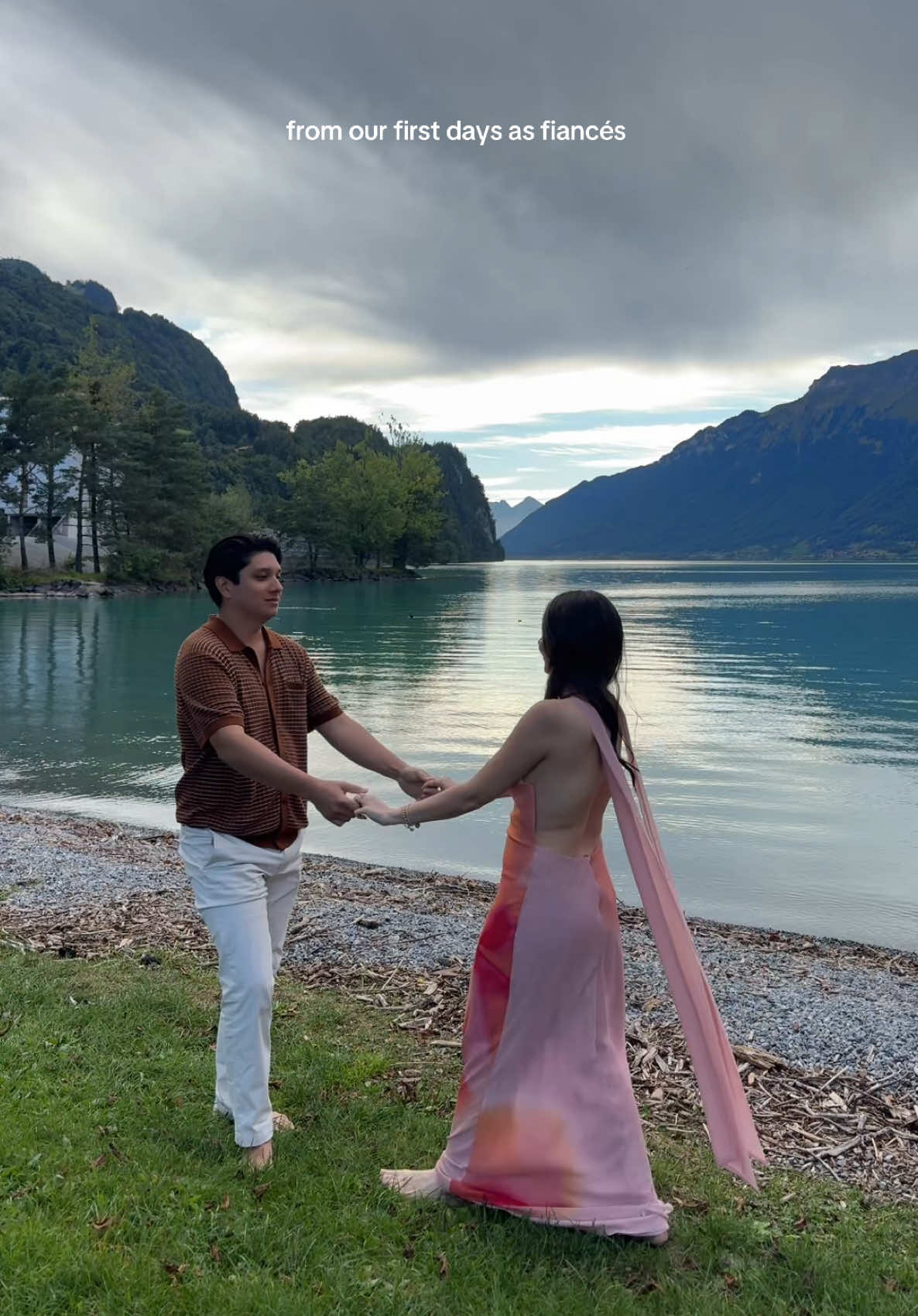 Throwback to our first days as fiancés #proposal #engaged #engagement #engagementring #marquisediamond 