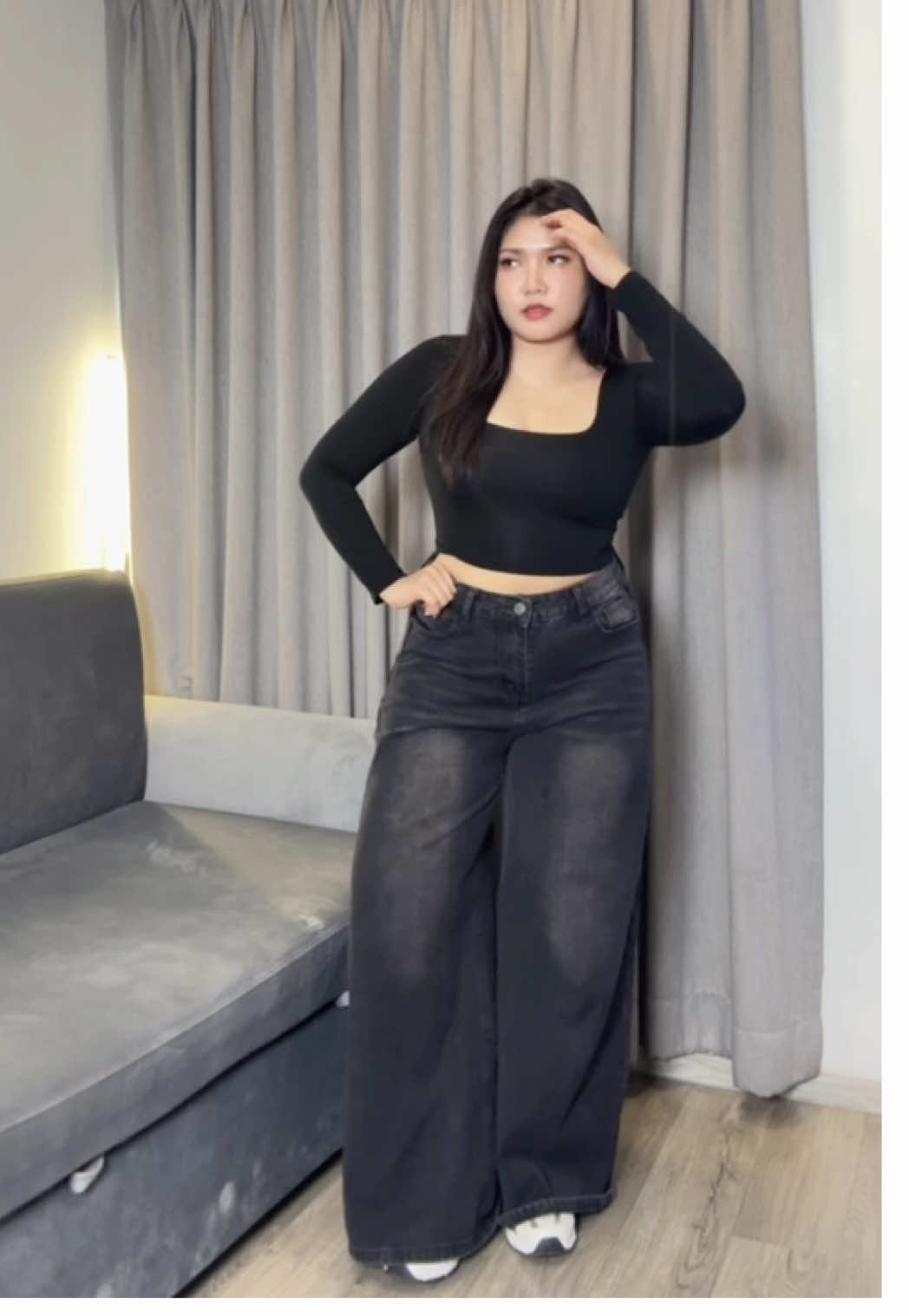 #บราชั้นใน #บราเก็บทรงสวย #เสื้อคอเหลี่ยม #กางเกงยีนส์ทรงกระบอก #เสื้อสาวอวบ 