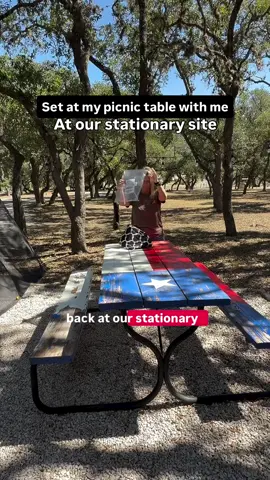 Who else puts on a picnic table cloth? It’s a must for me if I’m using a picnic table. We use ours a lot here at our stationary campground. Last year the squirrels ate my plastic table cloth. So I’m trying a fabric one that is fitted that I found on Amazon. We have seen people put some gross things on picnic tables.  What do y’all think of the one?  #rvtips #rvgadgets #picnictable #camping #canpingmusthave  