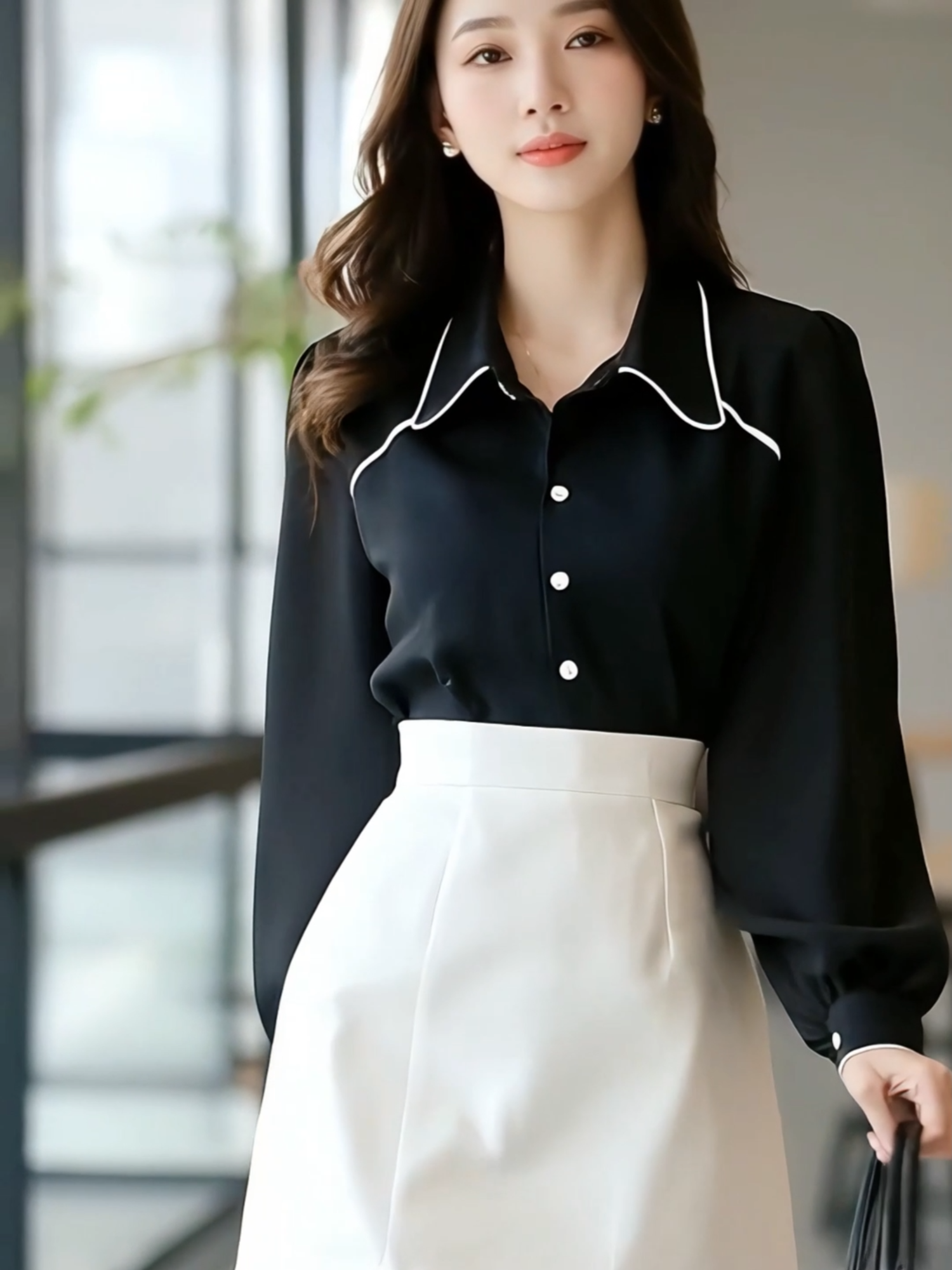 Chiếc áo sơ mi thanh lịch này dành cho các chị em công sở, để chúng mình cùng trở nên xinh đẹp #aonu #fyp #aocongso #somi