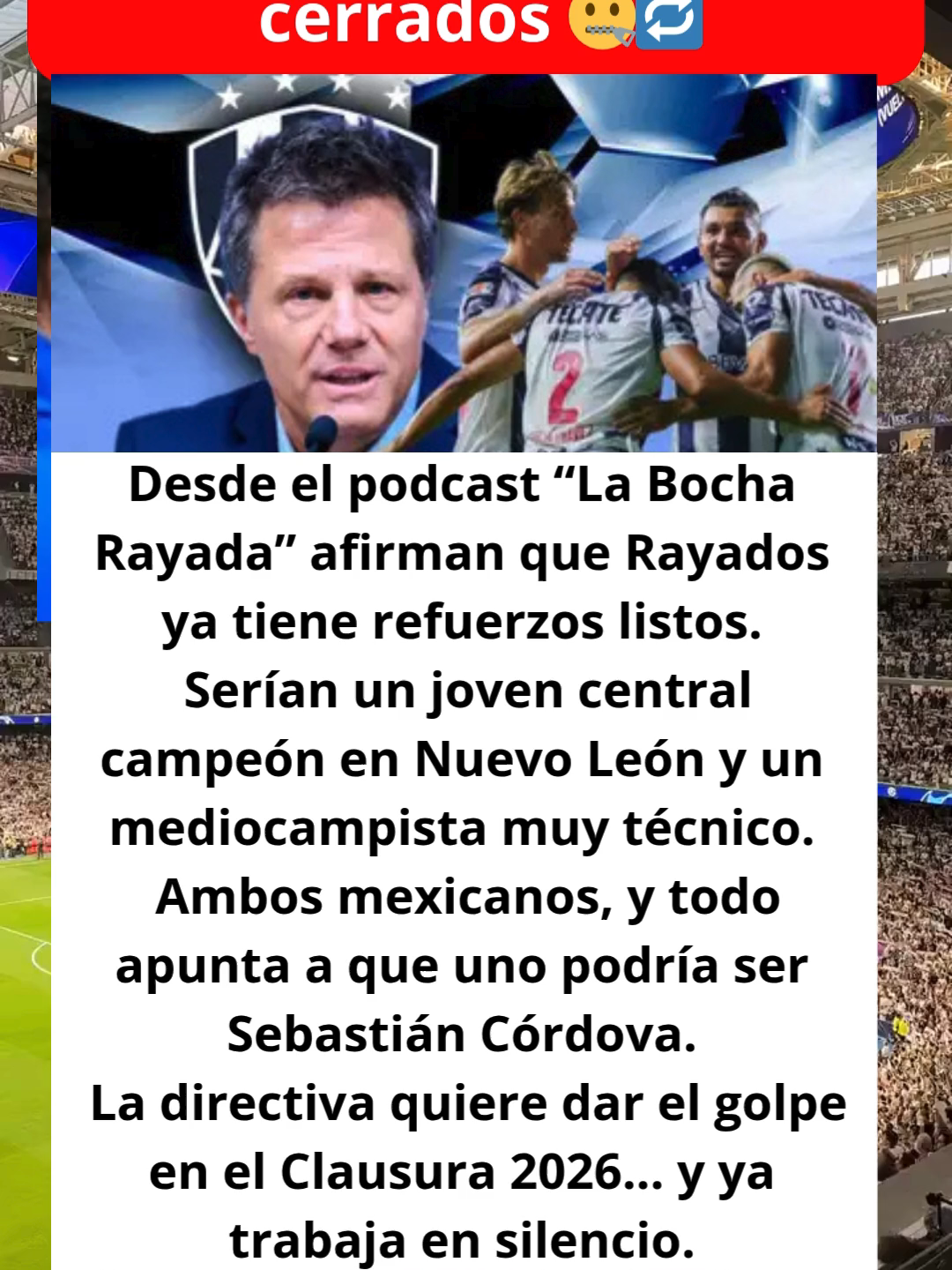 ¡Paren todo! Rayados ya tendría 2 fichajes cerrados 🤐🔁#lmx #futbolmexicano #futbolmexicano🇲🇽