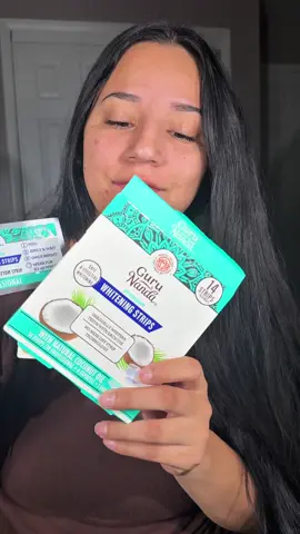 Finally I can have that white bright smile without the sensitivity with these GuruNanda whitening strips #whiteningstrips #whiteteeth #gurunanda 