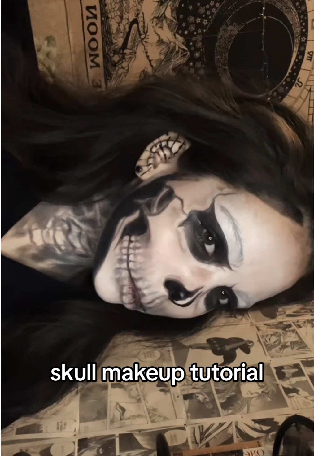 💀  #skullmakeuptutorial #halloweenmakeup  #viral  #fyp 