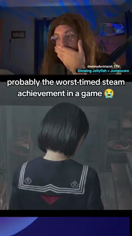 damn she got pushed down the stairs? awww. awww. anyway, steak achievement! #silenthillf #silenthill #horrorgame 