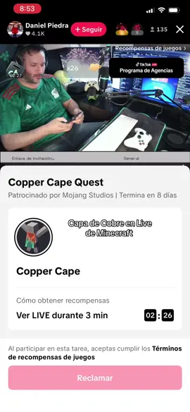 Capa de Cobre en mi Live de Minecraft #parati 