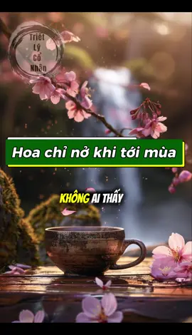 Hoa chỉ nở khi tới mùa #trí_tuệ_người_xưa #Triết_lý_cổ_nhân #tư_duy_thành_công 