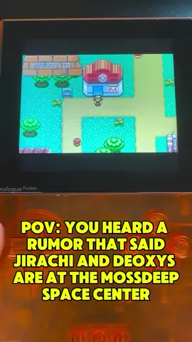 POV: someone told you Jirachi and Deoxys are secret encounters in Pokemon Emerald #retrogaming #videogames #nostalgia #gameboyadvance