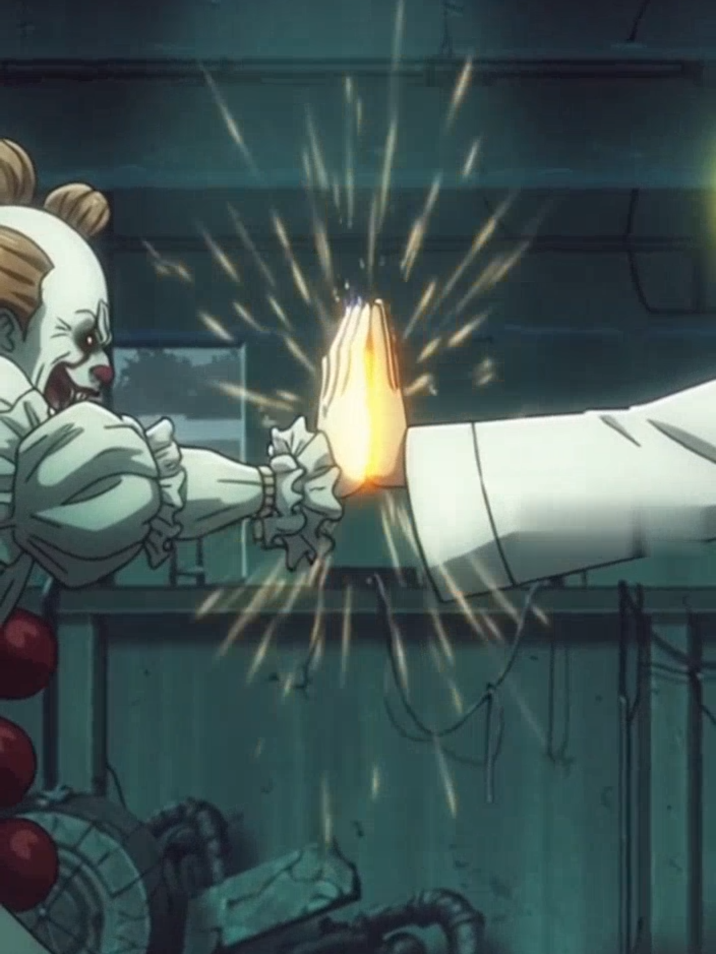 Pennywise tried to attack Jesus but failed #anime #ai #sora2