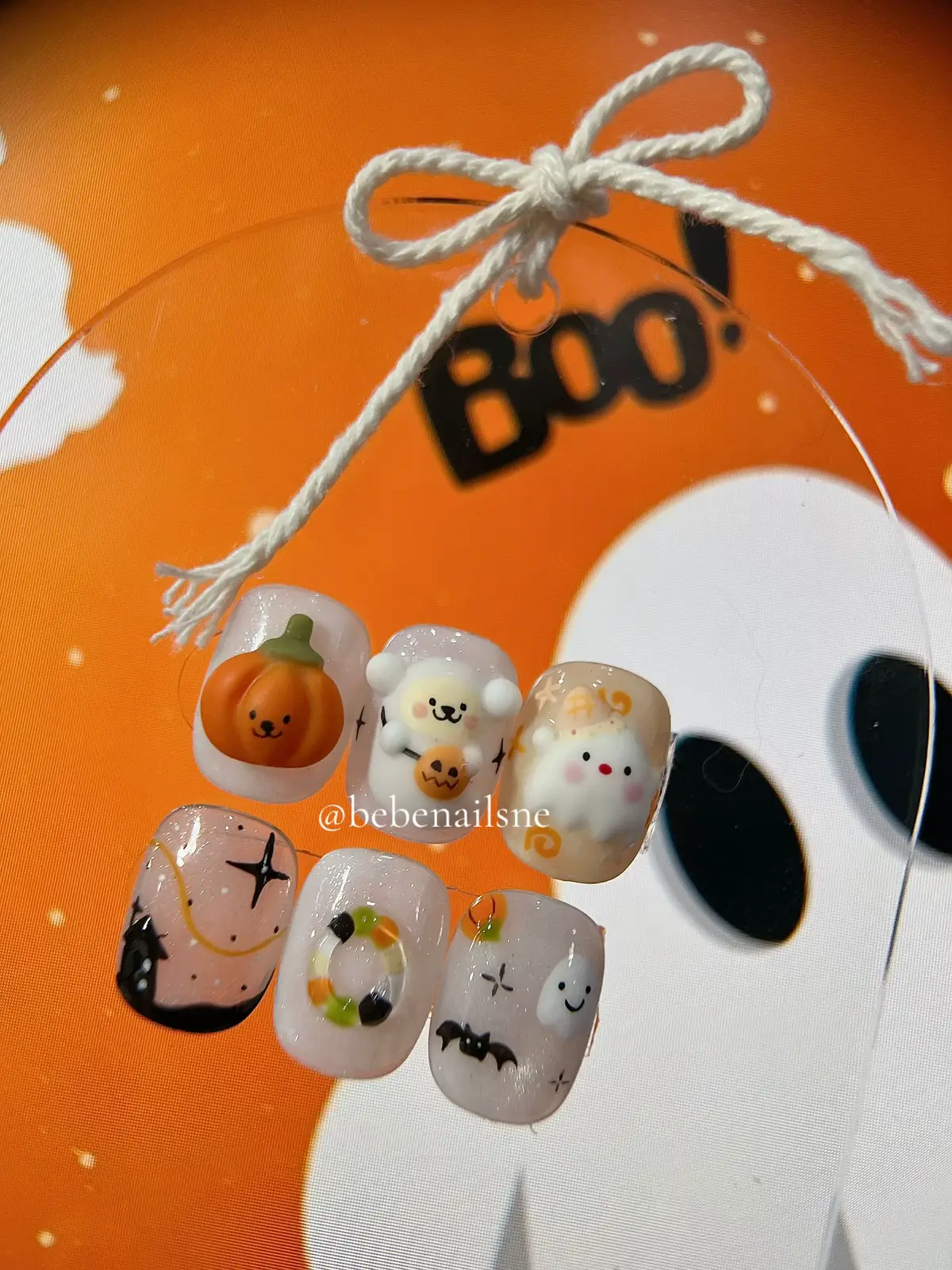 👻 Not scary, just cute 💓 #nailtanphu #xuhuong #nails 