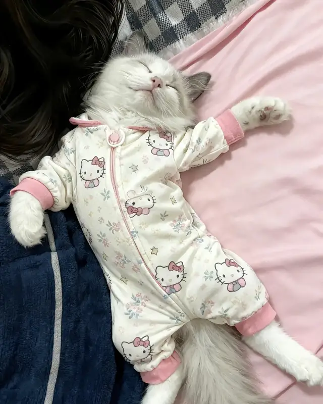 Đồ ngủ cho mèo #fyp #meocute #meodethuong #donguchomeo 