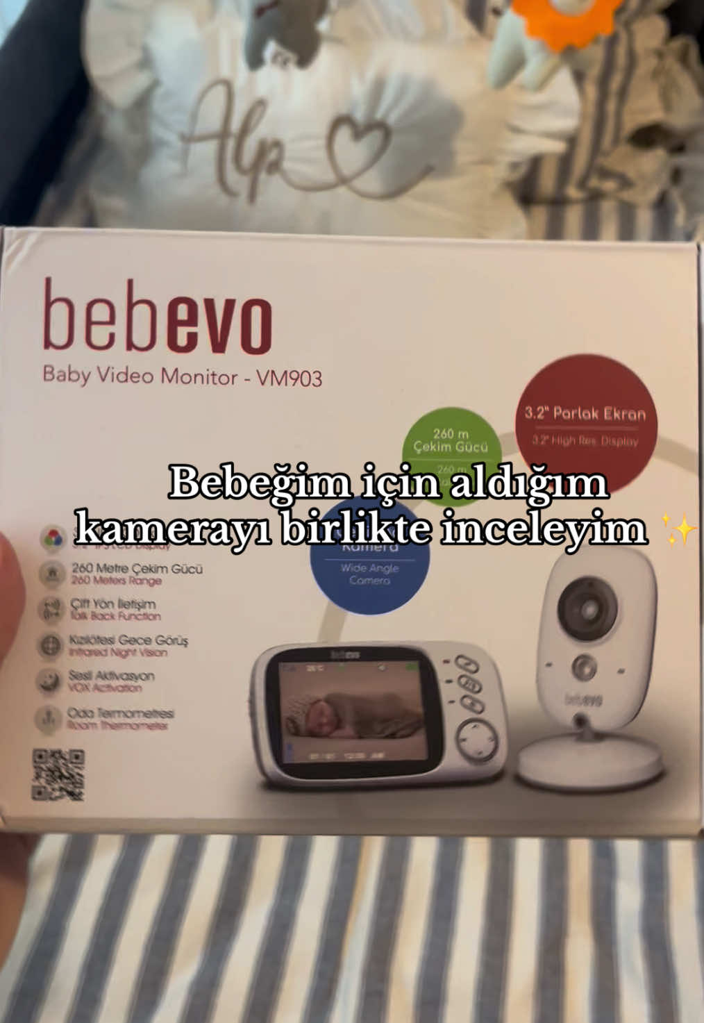 Bebeğim için aldığım monitörlü kamerayı beraber inceleyelim ✨ Reklamdegil #baby #babycamera #babymonitor #keşfet #beniöneçıkart 