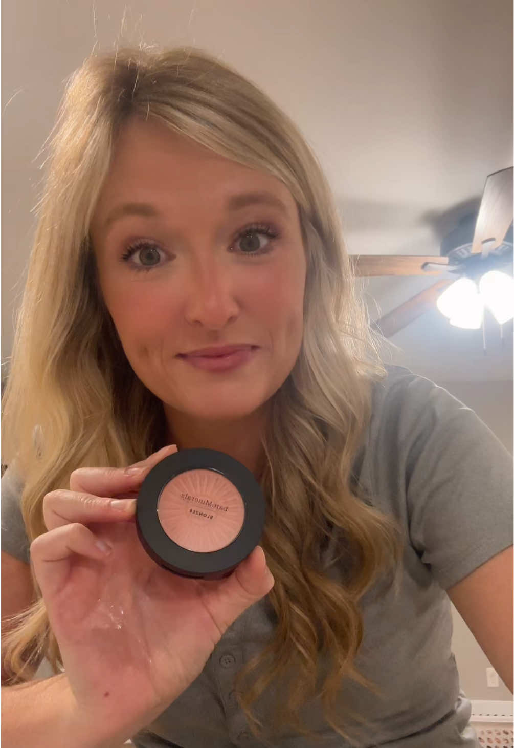 That perfect pop of color 💕 Bare Minerals blush gives you a soft, natural glow all day. #BlushTok #NaturalBeauty #MakeupRoutine