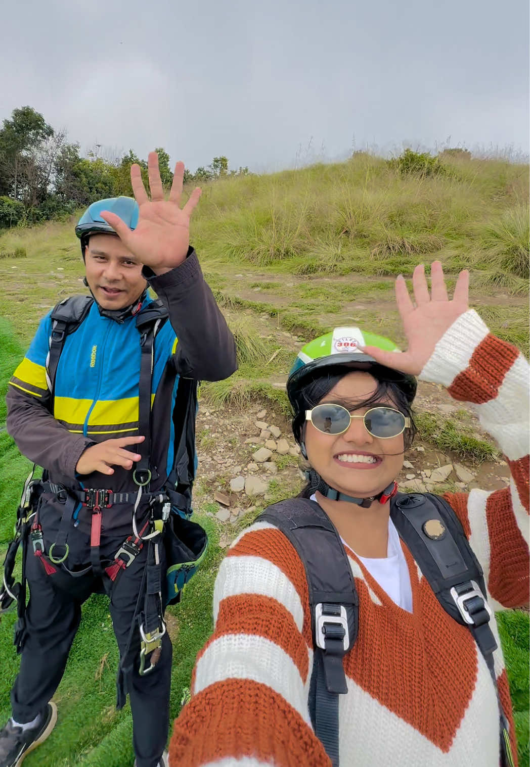 I was dy**ing Inside but I’m a strong independent woman guys🙂🪂IYKYK #mahbubpoly #fyp #nepal #paragliding #trending 