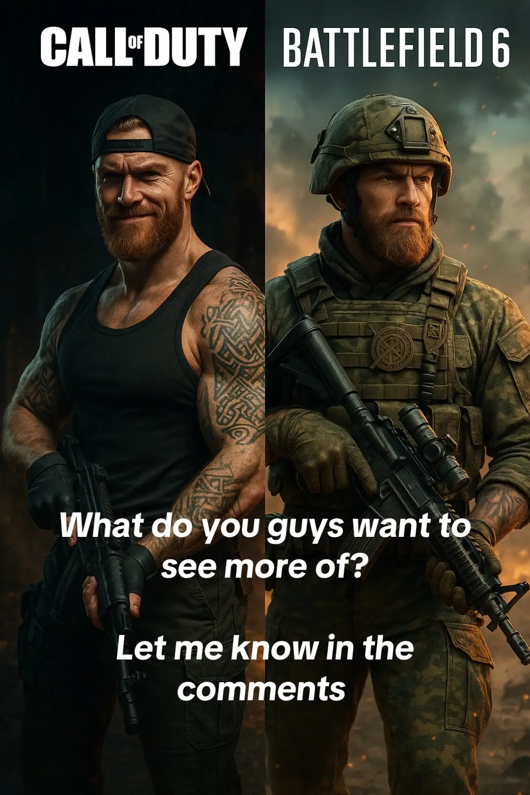 What do you guys wanna see me play more? Call of duty or battlefield 6? #COD #CALLOFDUTY #bo6warzone #battlefield #bf6 