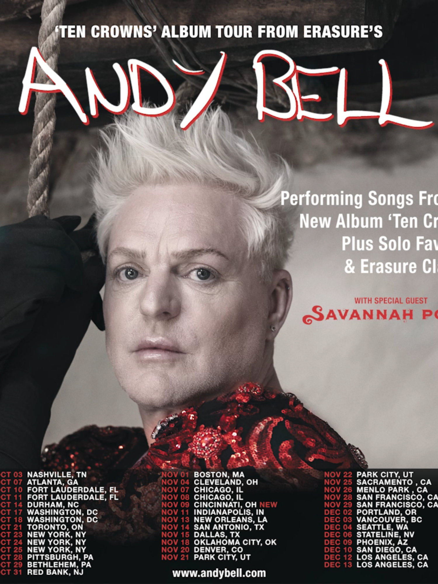 Andy is on tour in North America right now... ❤️ Support at all shows comes from Savannah Pope. TICKETS & INFORMATION: Link in Bio OCTOBER 2025 14 - Durham, NC - Durham Performing Arts Center 17 - Washington DC - Lincoln Theatre 18 - Washington DC - Lincoln Theatre 21 - Toronto, ON - Queen Elizabeth Theatre 23 - New York, NY - Gramercy Theatre 24 - New York, NY - Gramercy Theatre 25 - New York, NY - Gramercy Theatre 28 - Pittsburgh, PA - Roxian Theatre 29 - Bethlehem, PA - Wind Creek Event Center 31 - Red Bank, NJ - The Vogel NOVEMBER 2025 1 - Boston, MA - The Wilbur 4 - Cleveland, OH - House of Blues 7 - Chicago, IL - Metro 8 - Chicago, IL - Metro 9 - Cincinnati, OH - Bogart's 11 - Indianapolis, IN - Egyptian Room 13 - New Orleans, LA - Orpheum Theater 14 - San Antonio, TX - Aztec Theater 15 - Dallas, TX - Majestic Theatre 18 - Oklahoma City, OK - Tower Theatre 20 - Denver, CO - Summit Music Hall 21 - Park City, UT - The Marquis 22 - Park City, UT - The Marquis 25 - Sacramento, CA - Crest Theatre 26 - Menlo Park, CA - Guild Theatre 28 - San Francisco, CA - Palace of Fine Arts 29 - San Francisco, CA - Palace of Fine Arts DECEMBER 2025 2 - Portland, OR - Newmark Theatre 3 - Vancouver, BC - Vogue 4 - Seattle, WA - ShowBox at the Market 6 - Stateline, NV - Harrah's Lake Tahoe 9 - Phoenix, AZ - Van Buren 10 - San Diego, CA - Music Box 12 - Los Angeles, CA - The Fonda Theater 13 - Los Angeles, CA - The Fonda Theater
