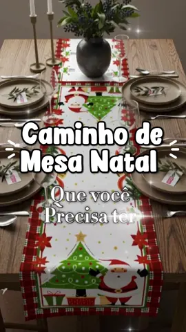 Natal toalha de mesa caminho de mesa #natal 