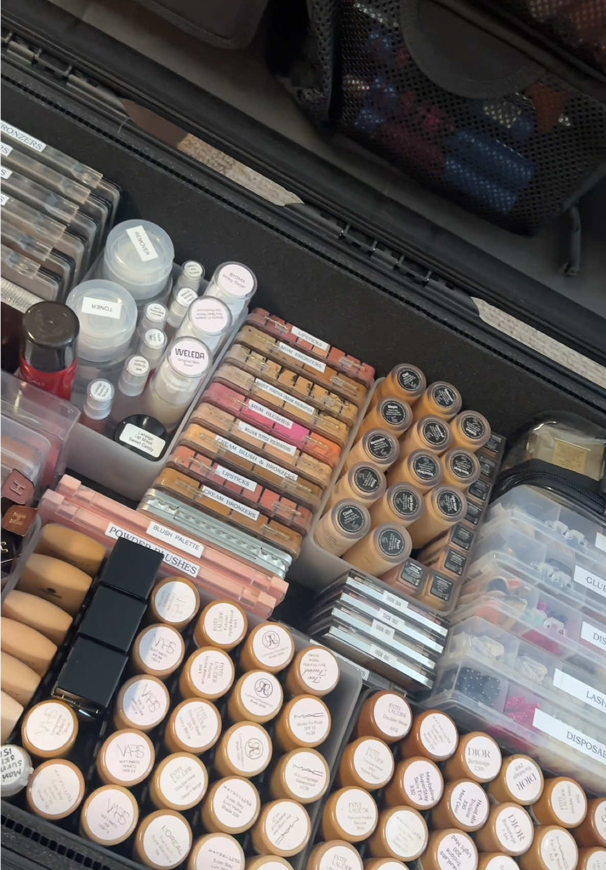 Part 3 of redoing my bridal makeup kit into the @Pelican air 1615 case💄  #makeupartist #bridalmakeupartist #makeupkitorganization #professionalmakeupkit #makeupkitcondensing 