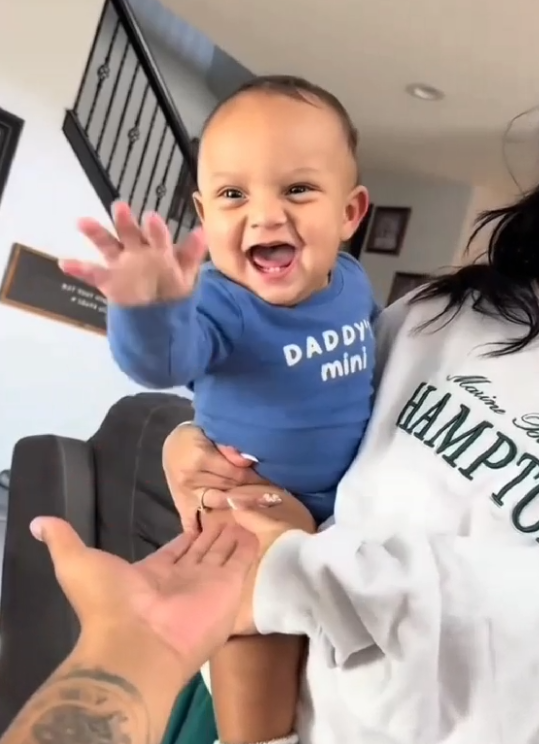 Zaza's Cutest and Funniest moments with dad 😂🥹 The way zaza gets excited when his dad says high five 🥹🥹 #zaza #larobenz #funnybaby #cutebaby #viralvideo @Laro Benz 
