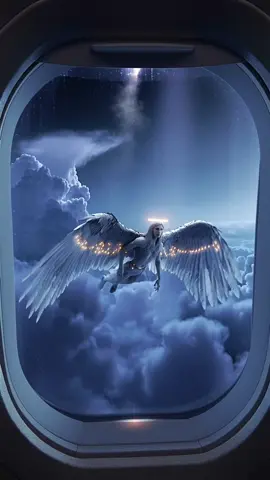 Heaven Revealed Above the Clouds — Angel Captured on Passenger Flight #jesus #god #heaven #bible #angel 