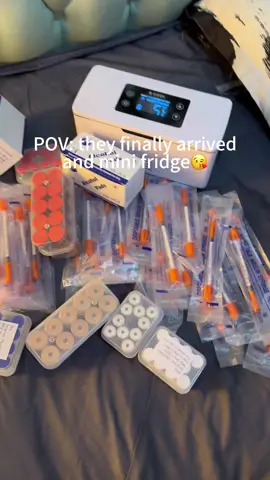 They finally arrived#fyp #skincare #minifridge #peptide #mt2 