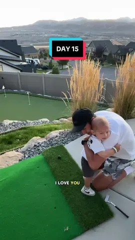 DAY 15 of the NEW Hole in One Challenge ⛳️🔥 What do you think Brix said at the end of the video? He was so happy and talkative today! #golf #golfchallenge #golfing #holeinone #toddler 