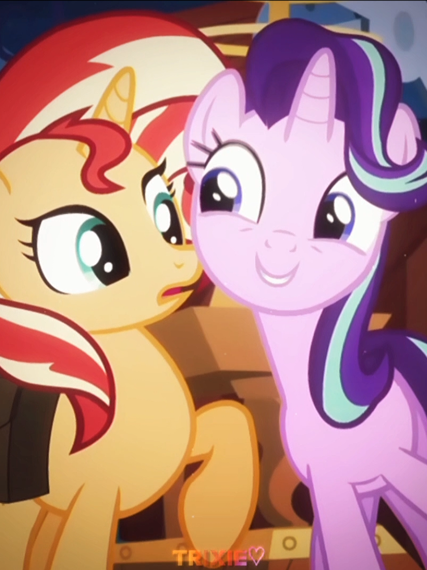 They're such a good duo😭💗 #mylittlepony#sunsetshimmer#starlightglimmer#edit#fyp