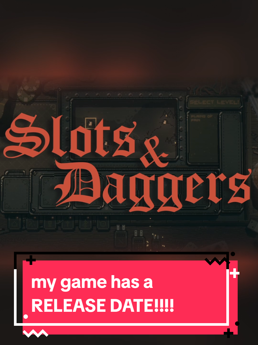 My game Slots & Daggers has a  RELEASE DATE! so excited to share this little indie game with you all sooner than you might think! 🎰 #slotsanddaggers #indiedev #indiegame #GamingOnTikTok 