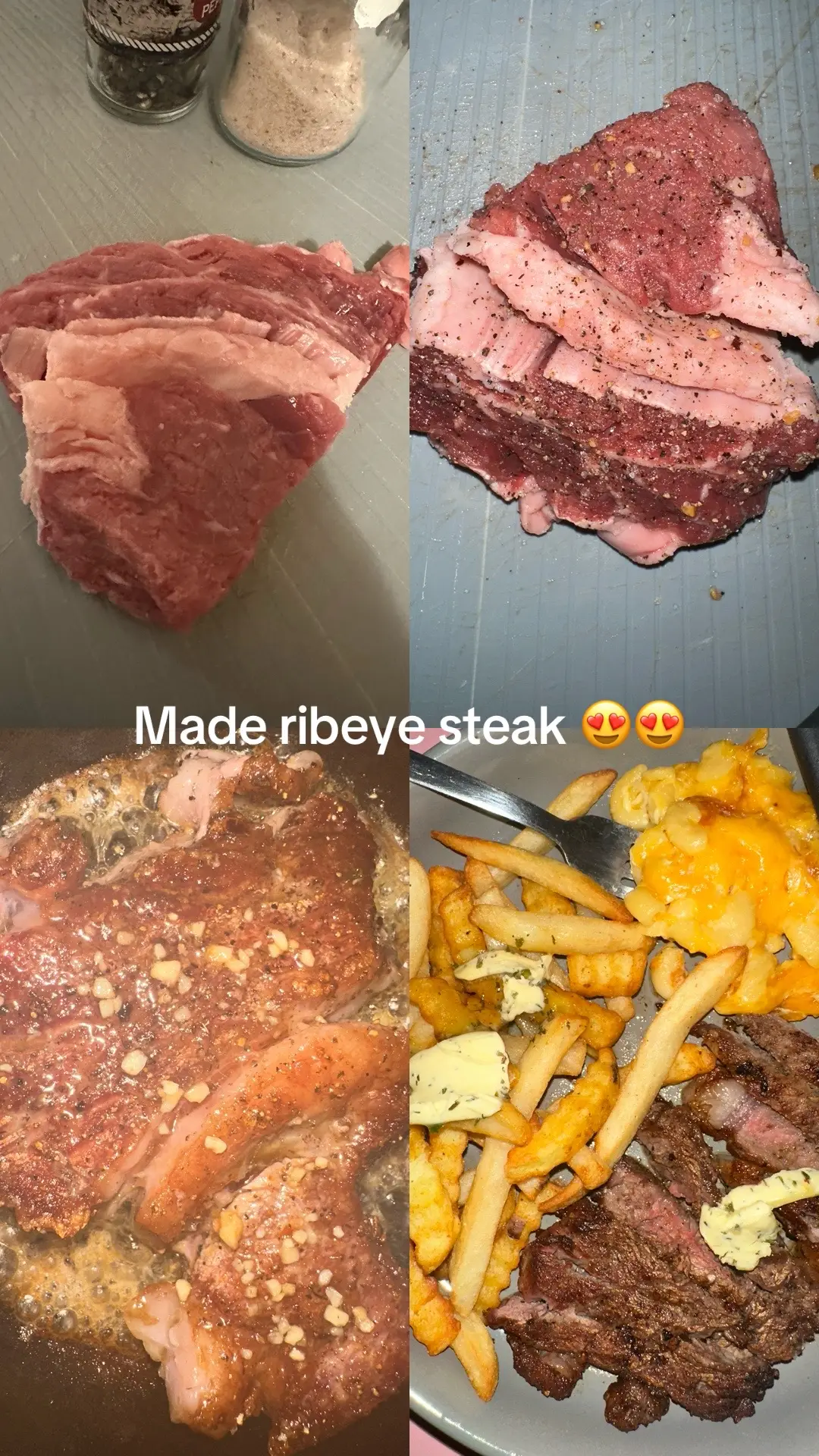 Want the recipe? #ribeye #steak #steakfrites 