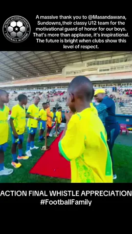 What a FINAL. 🔥 The scoreboard is one thing, but the respect is everything. A massive thank you to the mighty Mamelodi Sundowns for that incredible guard of honor for our boys. 🤝 That moment of applause is fuel for their dreams. It was an honor to share the pitch with your future stars. The future is bright.✨  A special nod to Paulo Cardoso. Your 