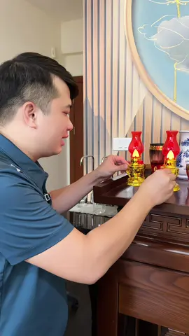 Đèn cày , đèn dầu điện trang trsi ban thờ #dendau #dendaucodien #xuhuong 