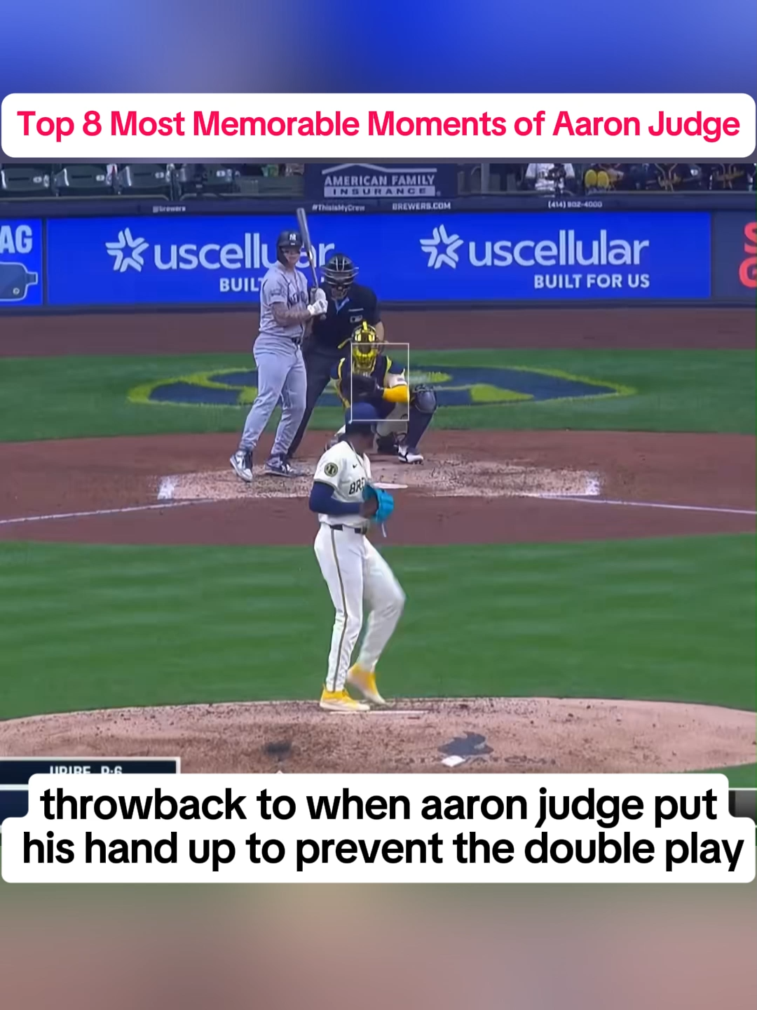 Top 8 Most Memorable Moments of Aaron Judge#baseball #baseballboys #baseballlife #baseballszn #mlbb #MLB #fypage #foryou #viralvideo #viral #foryoupage #fyp
