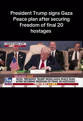 🚨 BREAKING: By stroke of pen, President Trump formally SOLIDIFIES his Gaza Peace Plan after the release of 20 Israeli hostage by Hamas 