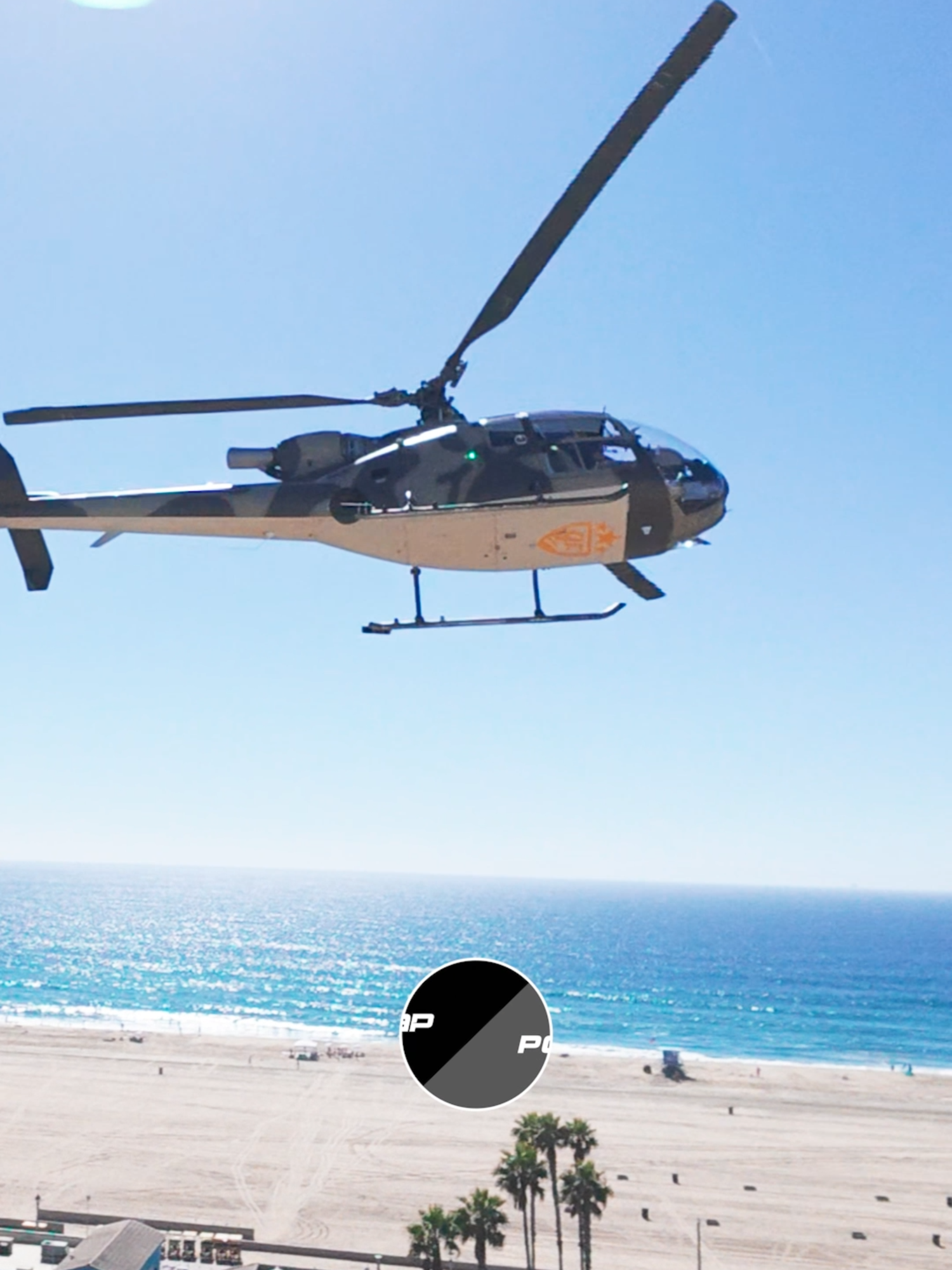 Poppin' Smoke! The Heli_Gazelle squad putting on a show at the Cars and Copters Helicopter Landing Party in Huntington Beach!