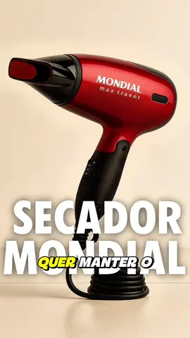 Secador de Cabelos Mondial Max Travel SC-10 Bivolt 1200W – Compacto e Potente para Viagens Leve, potente e ideal pra viagens — o seu novo aliado na rotina de beleza! ✨ Praticidade e desempenho na palma da mão. Comente “SECADOR” e eu te envio o link da oferta com desconto! #SecadorMondial #BelezaFeminina #mondial 