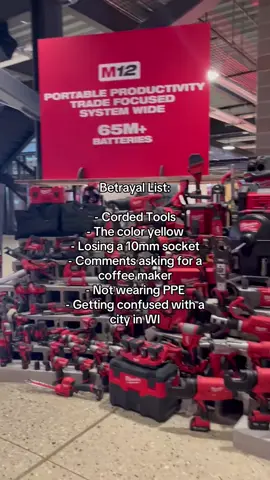 Thought we'd throw in our list of betrayals too😁#MilwaukeeTool #NothingButHeavyDuty #betrayal 