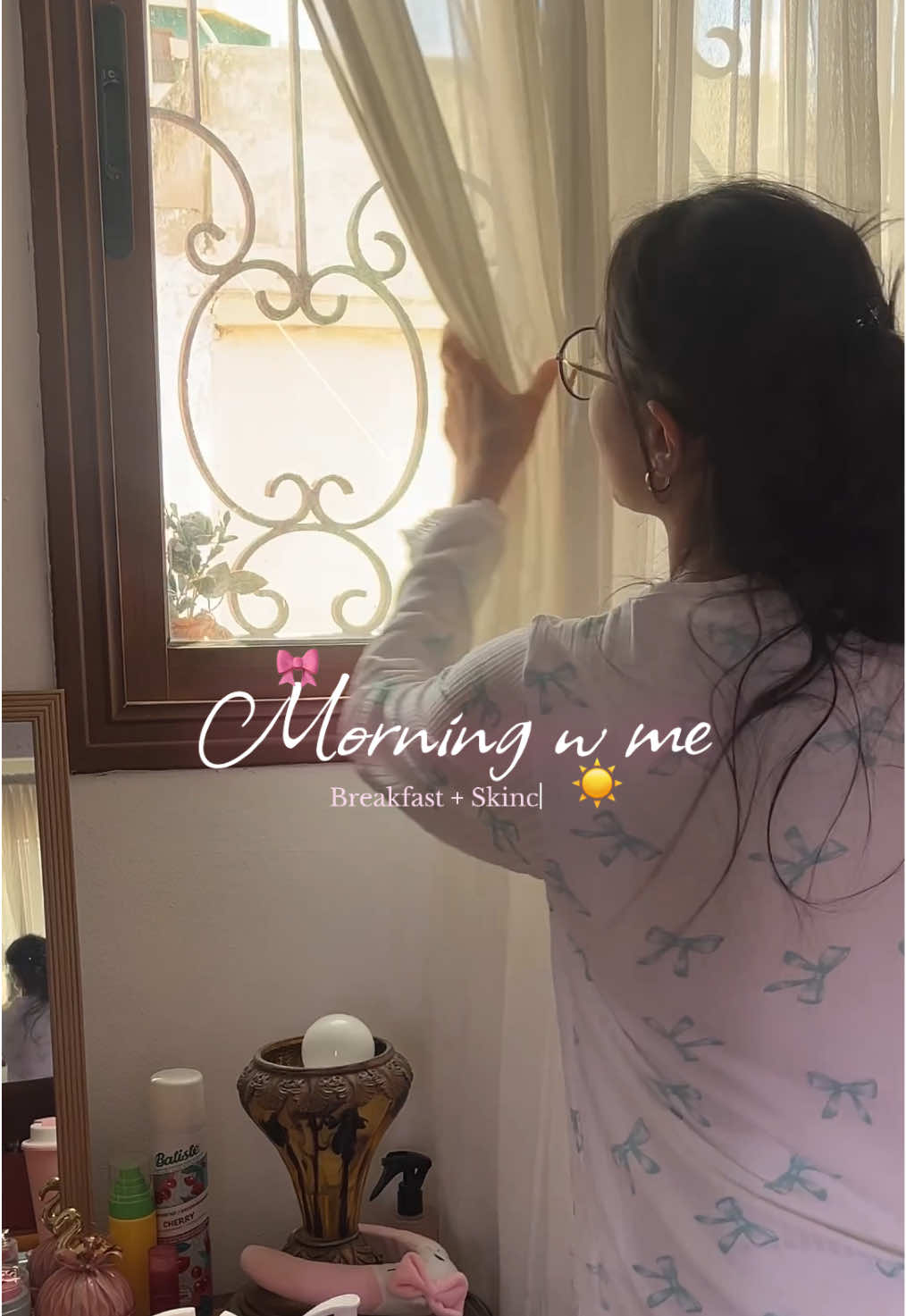 Morning w me ☀️🎀  . #morningroutine #morningvibes #morningvlog #minivlog #skincare 