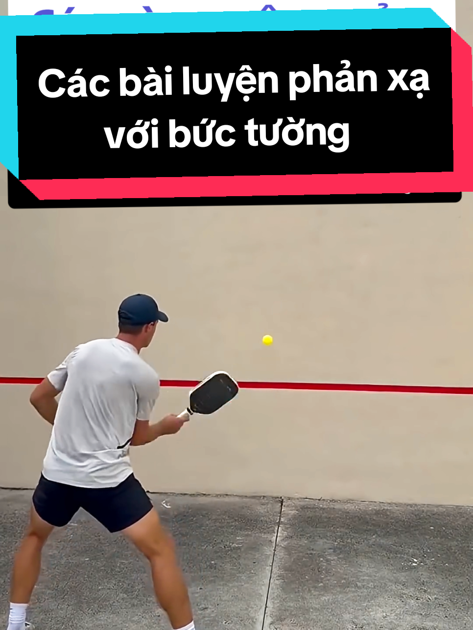 Các bài luyện phản xạ với bức tường #pickelball #hocpickelball #viral