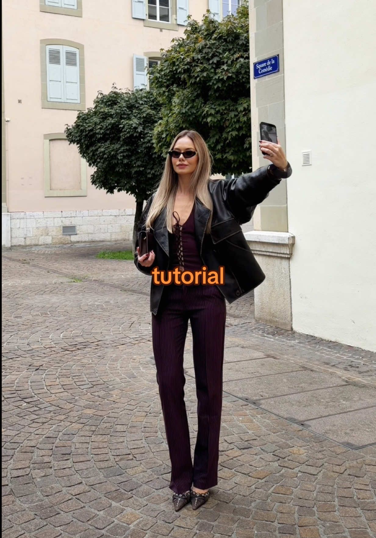 An easy tutorial to film this cool 3-step transition #videotutorials #tutorialsvideos #tutorials #outfitinspo #fits    