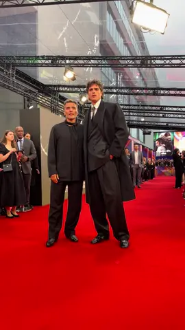 Jacob Elordi and Oscar Isaac, the cast of Guillermo del Toro's Frankenstein. #LFF