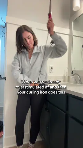 NOT TODAY, CURLING IRON  #MomsofTikTok #girlhood #joke #relatable 