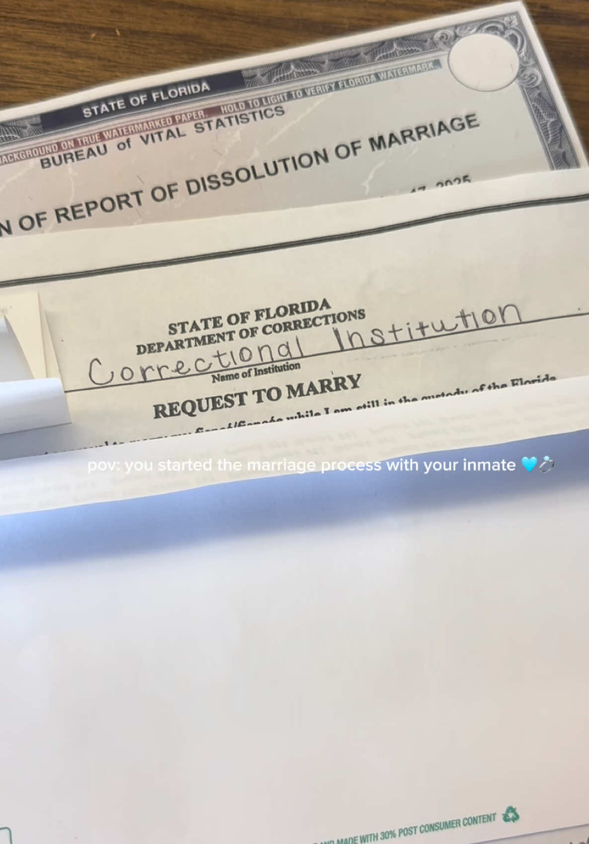 HAPPY MONDAY..❤️ I started the process of marrying my inmate fiancé  💋💍 #prisonwifetiktok #loveduringlockup #prisontiktok #marraige #lovebehindbars 