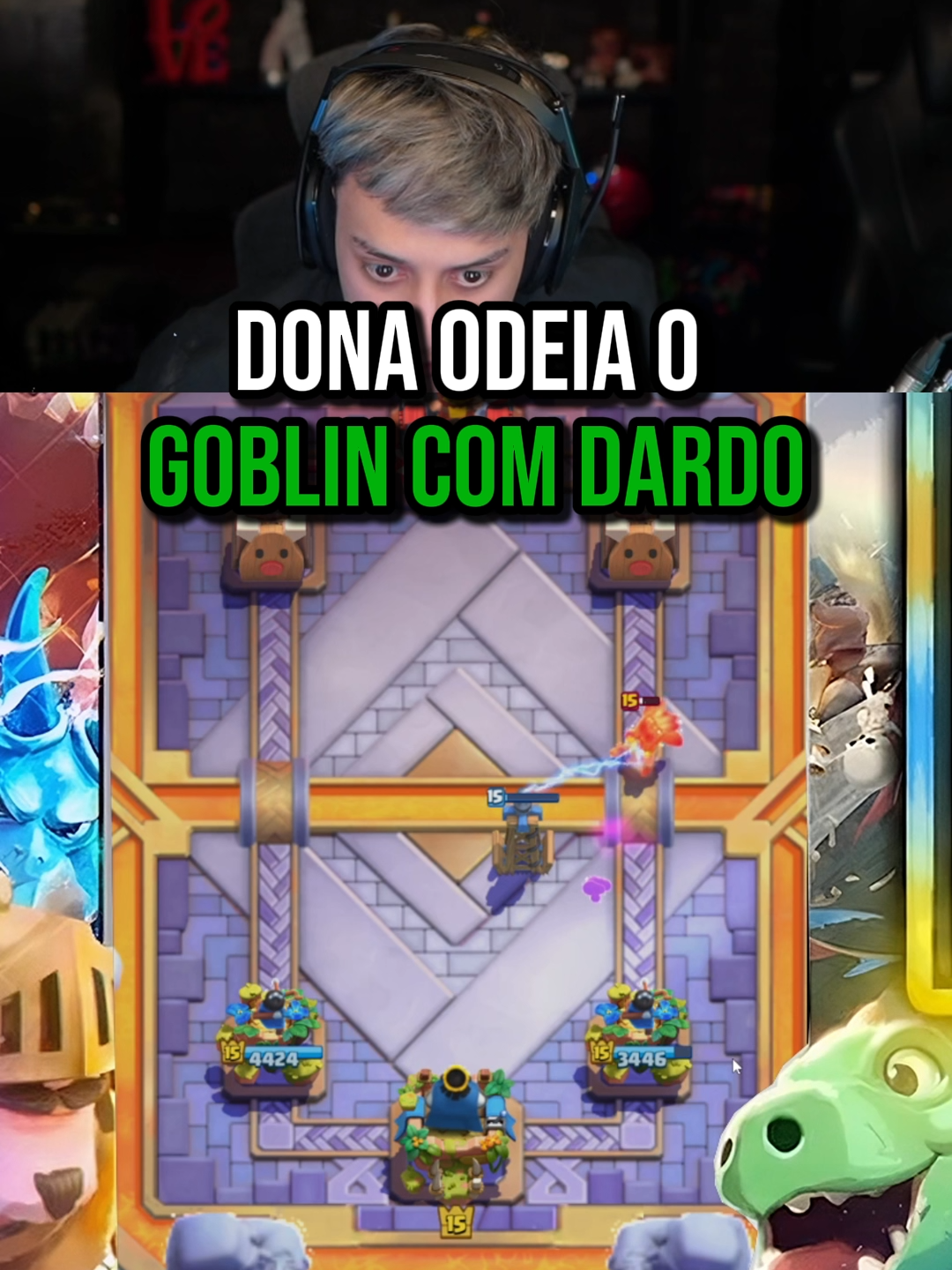Dona fica doido com o goblin com dardo #dona #clashroyale