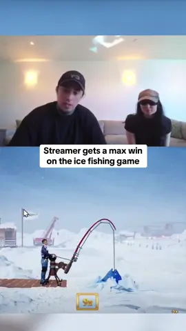 Streamer gets a max win on the ice fishing game #kickstreaming 