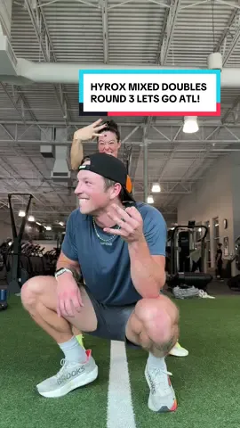 Round 3. Sub hour. Here we GO. @Matthew Scriv #fyp #hyrox #hyroxtraining #hyroxatlanta #explorepage 