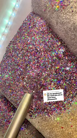 Replying to @Ab Glitter & Clinks on the mic 🎤 ✨.           #sparklystairs #glitterasmr #asmrsounds #onthemic #microphoneasmr 