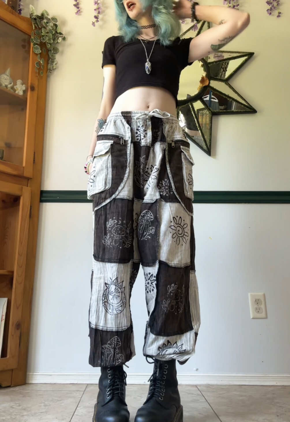 Today’s ootd 🍄 I have wanted these pants for so long and I love them so much!  - - - #alttiktok #altgirl #OOTD #ootdfashion #altfashion 