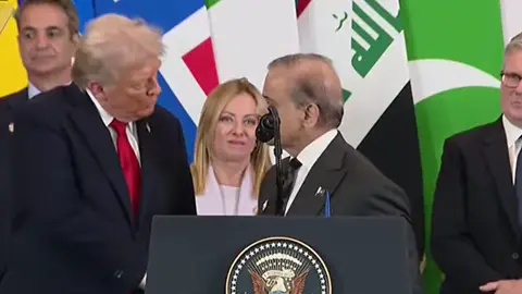 Wow, I didn't expect that. Let's go home. There's nothing more I have to say. Goodbye everybody. That was really beautiful and beautifully delivered. Thank you very much #shahbazsharif #shehbazsharif #donaldtrump #peace2025 #egypt 